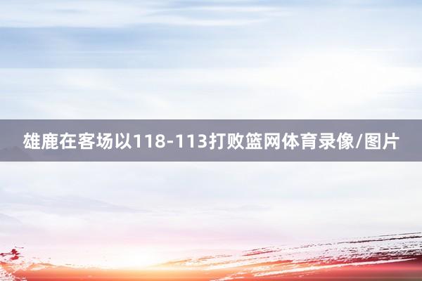 雄鹿在客场以118-113打败篮网体育录像/图片
