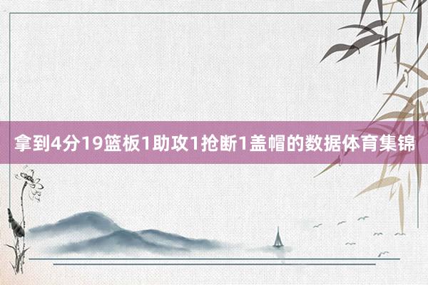 拿到4分19篮板1助攻1抢断1盖帽的数据体育集锦
