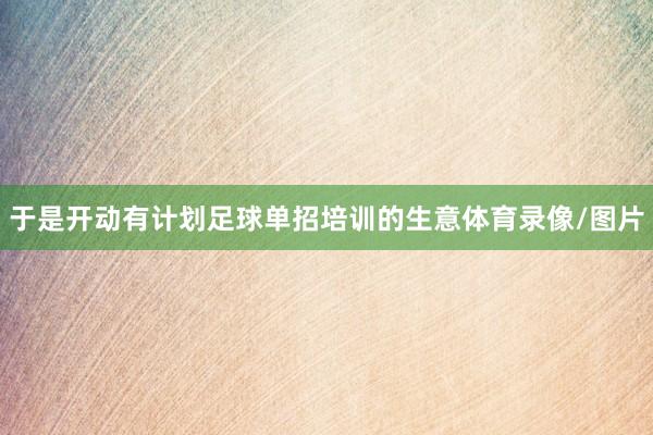 于是开动有计划足球单招培训的生意体育录像/图片