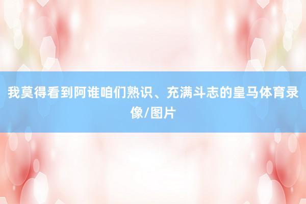 我莫得看到阿谁咱们熟识、充满斗志的皇马体育录像/图片