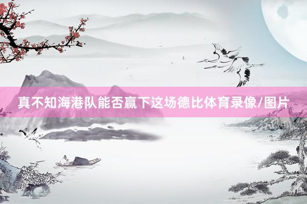 真不知海港队能否赢下这场德比体育录像/图片