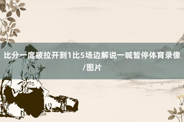 比分一度被拉开到1比5场边解说一喊暂停体育录像/图片