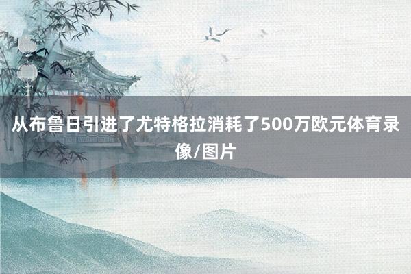 从布鲁日引进了尤特格拉消耗了500万欧元体育录像/图片