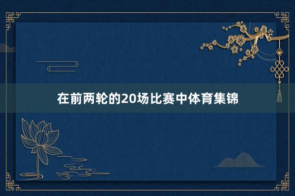 在前两轮的20场比赛中体育集锦