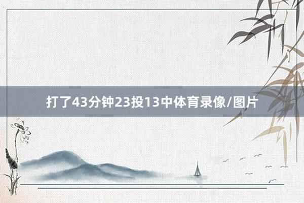打了43分钟23投13中体育录像/图片